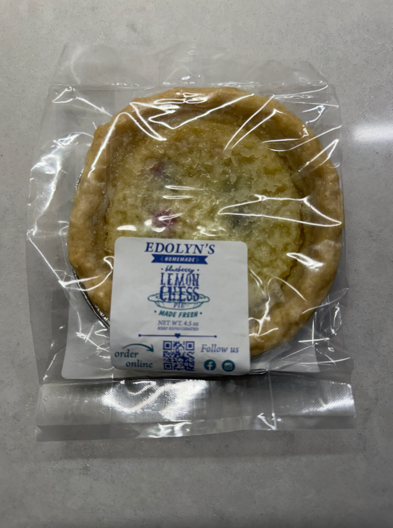 Blueberry Lemon Chess Pie